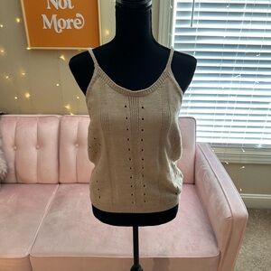 Plus Size Forever 21 Size 3X Tan Knit Tank Top